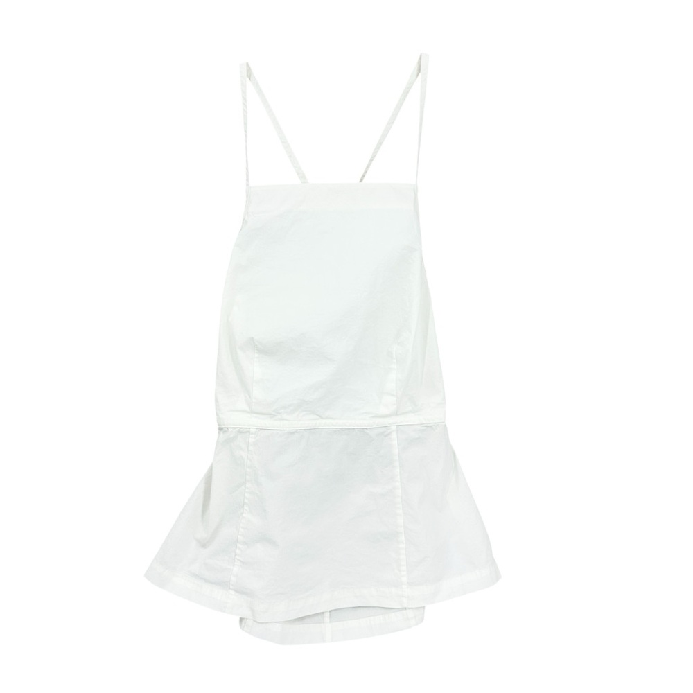 THEORY Halter Top Open Back White